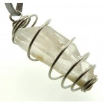 Lemurian Quartz Code Keeper of Freedom Spiral Pendant